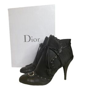 Dior Vintage Booties Black Leather